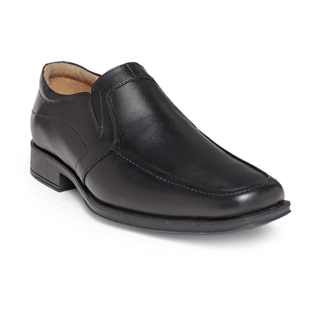 Buy NOBLE CURVE Leather Formal Slip On Shoes Black at