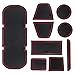 MOEBULB Interior Cup Holder Door Pockets Center Console Liner Mat Compatible for Subaru BRZ Toyota 86 Scion FR-S 2013-2019 Custom Fit Flexible Rubber Pad Non-Slip (9pcs/Set, Red)