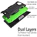 Kyocera Hydro Air / Kyocera Hydro Wave Case, Starshop [Heavy Duty] Full Protection Dual Layers Hybird Case with Kickstand and Locking Belt Swivel Clip Green