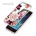 luolnh Compatible with iPhone 5C Case Slim Shockproof Clear Floral Pattern Soft Flexible TPU Back Cover Case -Purple Rose