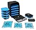 6 Pack Fitness Expedition Backpack W/ Removable Meal Management System 500 Black/Neon Blue w/ Bonus ZogoSportz Cyclone Shaker