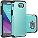 LUHOURI Turquoise Samsung Galaxy J3 Emerge Case/J3 Prime/J3 2017/Amp Prime 2/Express Prime 2/Sol 2/J3 Luna Pro/J3 Eclipse/J3 Mission Case, Hybrid Armor Rugged Protective Case Cover Teal