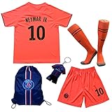LES TRICOT 2019/2020 Paris Away #10 Neymar JR. Football Futbol Soccer Kids Jersey Shorts Socks Set Youth Sizes