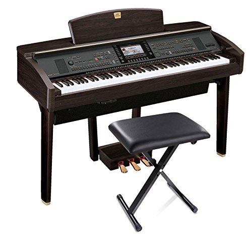 X-Style Adjustable Padded Keyboard Bench Leather Piano Stool