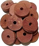 Cedar Naturals Aromatic Cedar Blocks for Clothes Storage | 100% Natural Red Cedar Wood Rings for Closet Organizers and Storage Drawers | Kitchen Storage & Hangers [30 Pack]