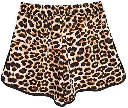 Kafeimali Women's Fashion Summer Leopard Beach Shorts Casual Short Pants 4 Kafeimali Women's Fashion Summer Leopard Beach Shorts Casual Short Pants