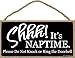 Honey Dew Gifts Door Signs, Shhh It's Nap Time Please Do Not Knock or Ring the Door Bell 5 inch by 10 inch Hanging Baby Sleeping Sign for Front Door, 75524