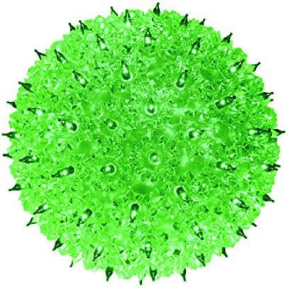 Indoor/Outdoor Hanging 100 StarLight Sphere, Green by GKI/Bethlehem Lighting