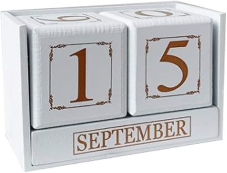 Kreativer Kalender Holzkalender Chic Blocks Desktop Ewiger Kalender