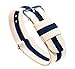BARTON WATCH BANDS 18mm Linen/Navy Standard Length Ballistic Nylon NATO® Style Straps