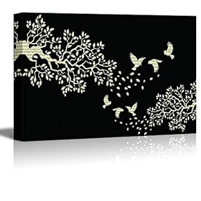 Canvas Wall Art Black and White Art Pictures Home Wall Decorations for Bedroom Living Room Paintings Canvas Prints Framed - 12x18 inches