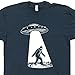 M - Bigfoot UFO Abduction T Shirt Funny Sasquatch Aliens Tee Shirts Cryptozoology Area 51
