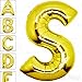 40 Inch Giant Jumbo Helium Foil Mylar Balloons (Premium Quality), Glossy Gold, Letter S