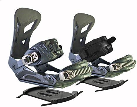 Bon Hiver 13 Series Ohm Double Freebase Snowboard Binding, Medium/Large, Black