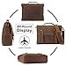 Mens Messenger Bag Waterproof 15.6'' Vintage Computer Bags Genuine Leather Briefcase Waxed Canvas Laptop Satchel Shoulder Bag Work College Bags Men Women Brown