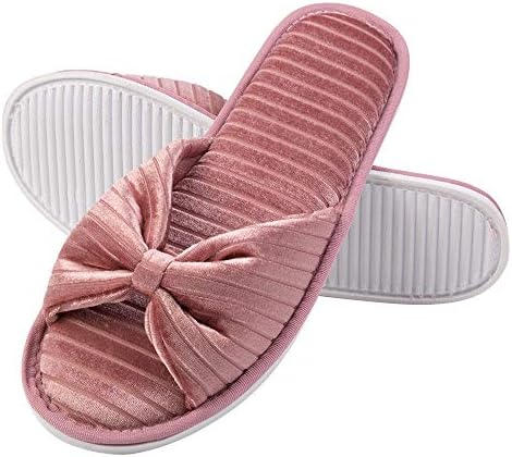 AerusiWomen's Royal Cozy Slide Memory Foam Spa Thong Flip Flop House Indoor Plush Slipper