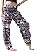 Bangkokpants Women's Casual Pants Harem Bohemian Clothes Hippie Boho Yoga Outfits Smocked Waist (Purple, One Size)