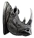 Ebros Realistic Safari Black Rhino Wall Plaque 14.5