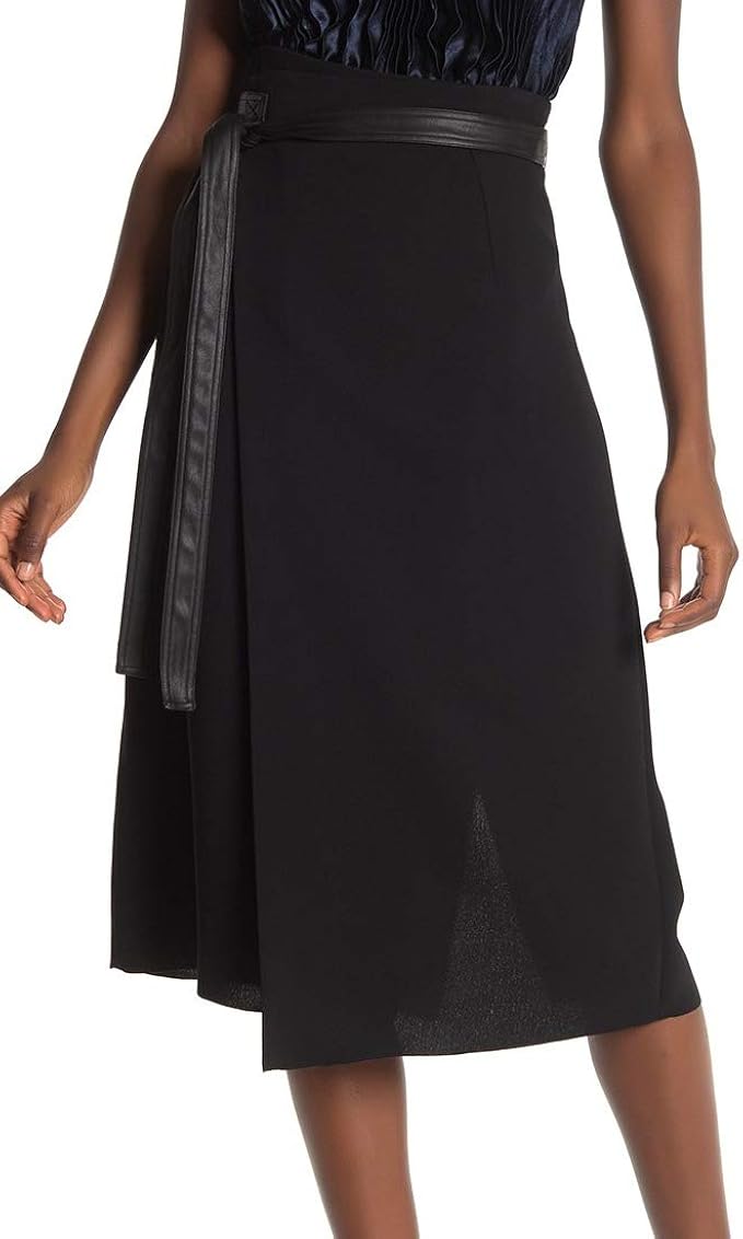 vince belted wrap dress