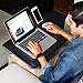 LapGear Home Office Pro Lap Desk with Wrist Rest, Mouse Pad, and Phone Holder - Black Carbon - Fits Up to 15.6 Inch Laptops - Style No. 91498