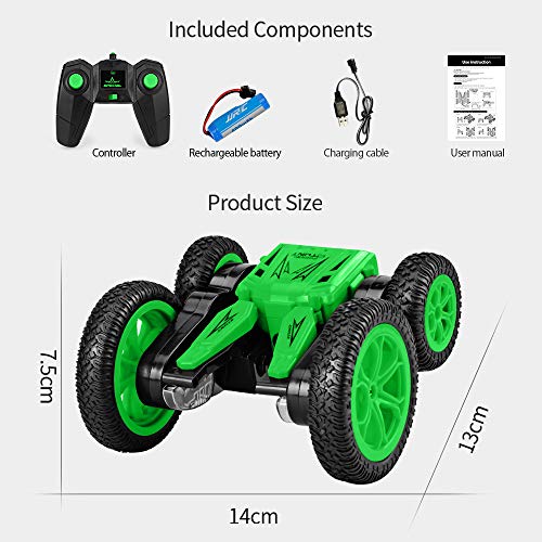 RC Cars Stunt Car Toy, Remote Control Car Double Sided Rotating Vehicles 360 Degree Flips, 4WD 2.4GHz Stunt Car, Kids Toy Cars for Boys and Girls ( Including Remote Controler)