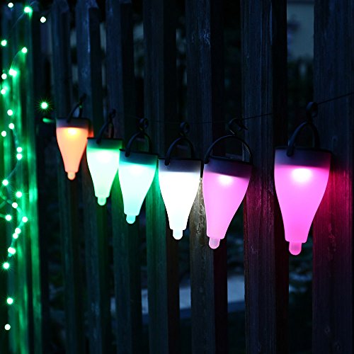 Icicle Color Changing Solar Lights,6 Pack Waterproof Outdoor Landscape Path Lights with 7 Color and 3 Modes Setting,Perfect Decoration Lighting for Garden Pathways & Flower Beds,Yard,Lawn,Fence - Thumbnail 2