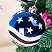 12PCS Stars & Stripes Christmas Ball Ornaments 80mm Patriotic Theme Hanging Ball Ornaments Fourth of July Independence Day/Veterans Day Party Decor Holiday Wedding Tree Decorations