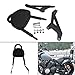 E-Most Detachable Driver Rider Backrest Sissy Bar Mount Set Rear Passenger Pad with Leather Back Rest Seat Pad Luggage Rack for 2014-2017 Yamaha Star Bolt XV950 XVS950