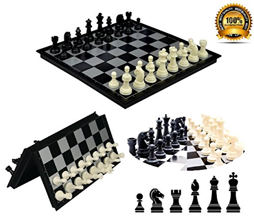 Spj: magnetic chess and checkers set for travel (10*10*0.8in)