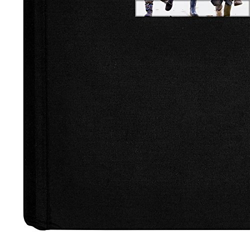 Black Fabric Photo Album - Fits Photos Size 4x6 inches - Holds 300 Photos - Bonus Ultra-Fine Tip Pen Included