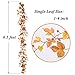 2 Pack Fall Maple Leaf Garland Clearance - 6.5ft/Piece Artificial Fall Foliage Garland Autumn Decoration for Home Wedding Halloween Party Thanksgiving
