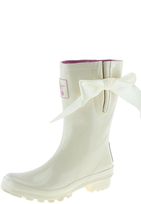 Evercreatures Ladies Bridal Wedding Calf Rubber Wellies Cream - Various Sizes