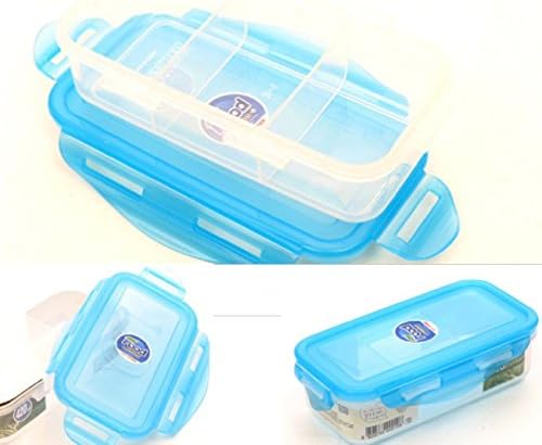 Ohraina Clear Divided Lunch Container Bento Food Box 3-Splitter