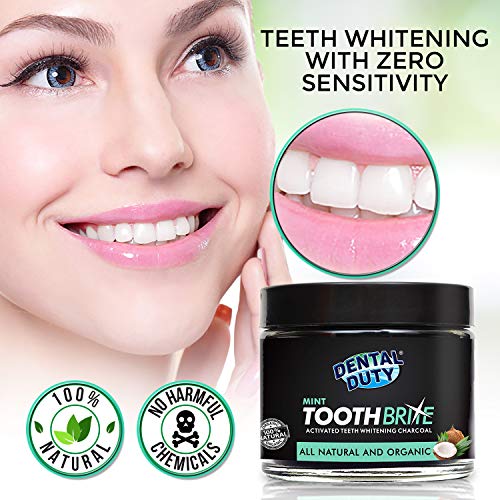 Natural Charcoal Teeth Whitening 2oz| Teeth Whitening Charcoal Powder 3-6 Months Supply| Vegan Teeth Whitening - Better Than Strips & Gels| Activated Charcoal Teeth Whitening Made in USA - Thumbnail 4