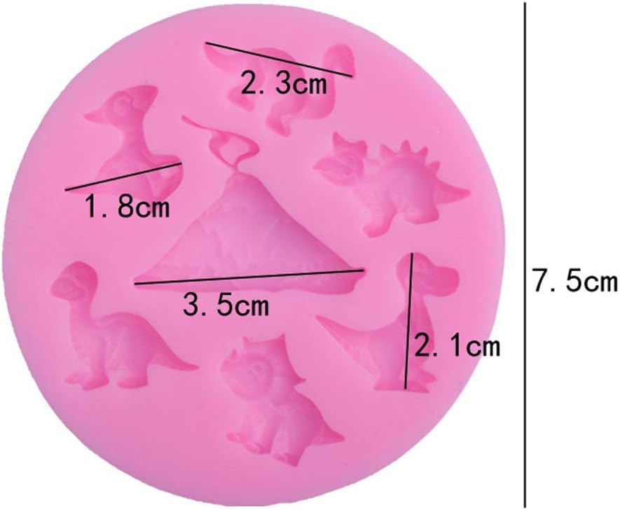Fondant Bonbons Biscuits Glacage Gommeux Plateau Creme Glacee Jello Hpiano 3 Pieces Outil De Cuisson De Moule En Silicone Dinosaure Pour Vos Desserts Au Chocolat Mini Gateau Bonbons Accessoires De Decoration Outils De