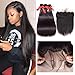 Beauhair Brazilian Straight Hair 3 Bundles with Frontal (18 20 22+18Frontal) 13x4 Ear to Ear Lace Frontal Closure With Bundles Unprocessed Virgin Human Hair Bundles With Frontal Natural Color