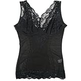Women Shapewear Lace Camisole Firm Control Tank Tops Black