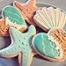 tyoungg 4 pcs/Set Mermaid Starfish Shell Hippocampus Sea Creatures Animal Shape Stainless Steel Cookie Cutter Fondant Cutter