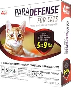 Amazon.com : Para Defense 5.1-9 lb Cat Pet Flea Control Supply, Small
