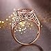 WensLTD 2-in-1 Womens Vintage White Diamond Silver Engagement Wedding Band Ring Set (#7, Rose Gold)