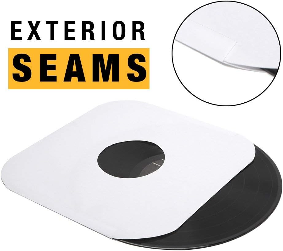 BIG FUDGE Vinyl Record Inner Sleeves, 12 inch x 100 Pcs, Heavyweight & Acid-Free Paper Album Covers - Image 4