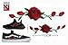 Yonisun 2 Pcs Applique Patch Rose Flower Embroidery Iron On Flower Appliques for Craft, Sewing, Clothing, Scrapbooking Decorative 1 1/8