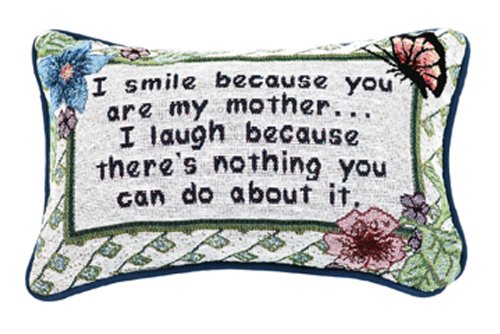 "I Smile Because Youre My Mother" Rectangular Throw Pillow 8.5" X 12.5"