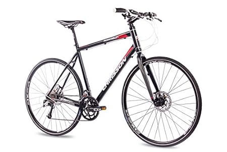 28' Zoll CROSSRAD FITNESSBIKE FAHRRAD CHRISSON ROADGUN 2.0 mit 18 Gang SHIMANO DEORE XT / SORA schwarz