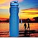 Sports Water Bottle with Filter & Strap, SOKLIT Portable BPA Free Drinking Cup 36oz/1000ml, Flip Top Leak Proof - 0.51lb Plastic Bottles for Gym Outdoor Hiking Camping Height 11'' Diameter 2.95'' Blue
