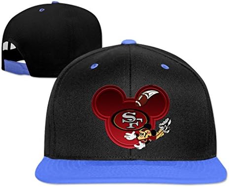 Adjustable SF Football Mickey Mouse Street Hip-Hop Cap Royal blue