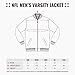 ICER Brands NFL Men's Full Zip Fleece Vintage Letterman Varsity Jacket, Team Color