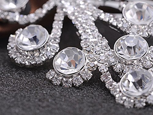 Alilang Elegant Daisy Flower Burst Clear Bridal Crystal Rhinestone Head Piece Hair Comb