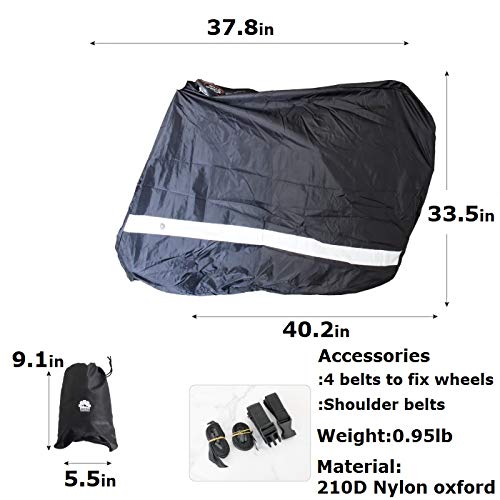 GORIX Bike Travel Bag Case Carry Transport Storage Luggage Road Mountain Bicycle (GX-Ca3) (White)