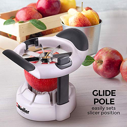 Mueller SpeedSlice Apple and Pear Slicer, 8 Slices, Attached Safety Cover Protect Fingers while In-Use and Blades while in Storage - Thumbnail 2
